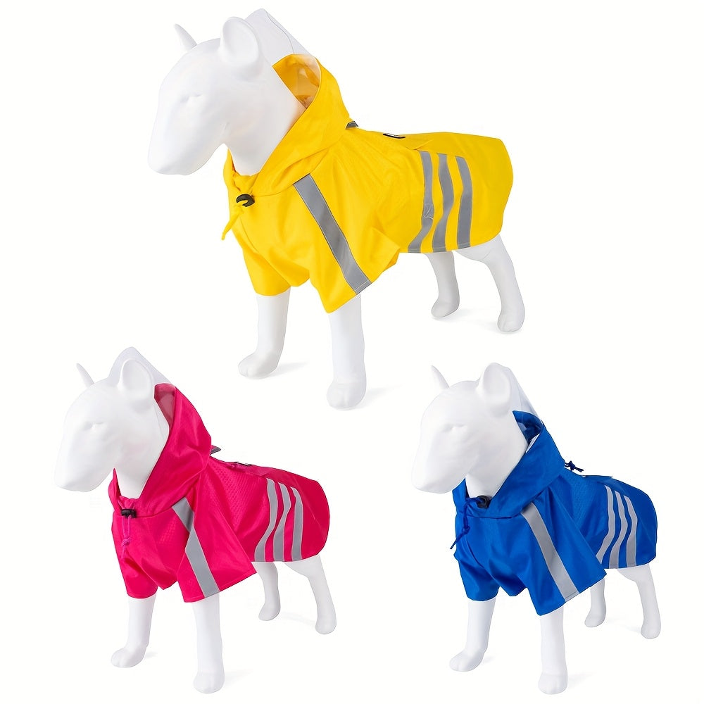 Water-Resistant Dog Raincoat with Easy Button Closure
