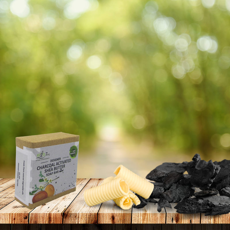 RIMURIMU Handmade Charcoal Activated Shea Butter Designer Bath Soap MINI