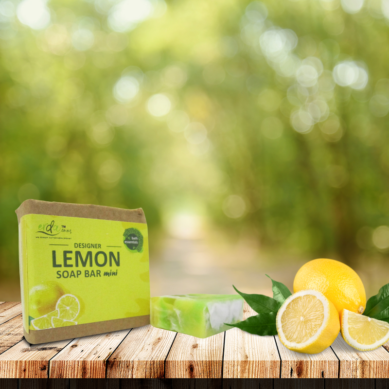 RIMURIMU Handmade natural Lemon Designer Bath Soap MINI