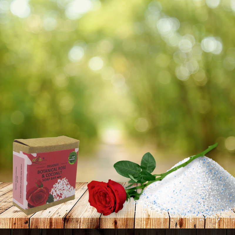 RIMURIMU Handmade Botanical Rose & Coconut Designer Bath Soap MINI