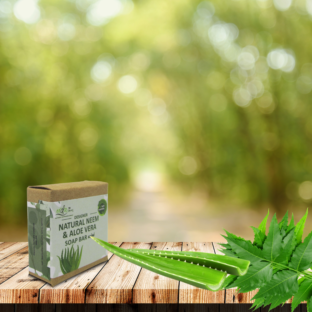 RIMURIMU Handmade Natural Neem & Aloe Vera Designer Bath Soap MINI