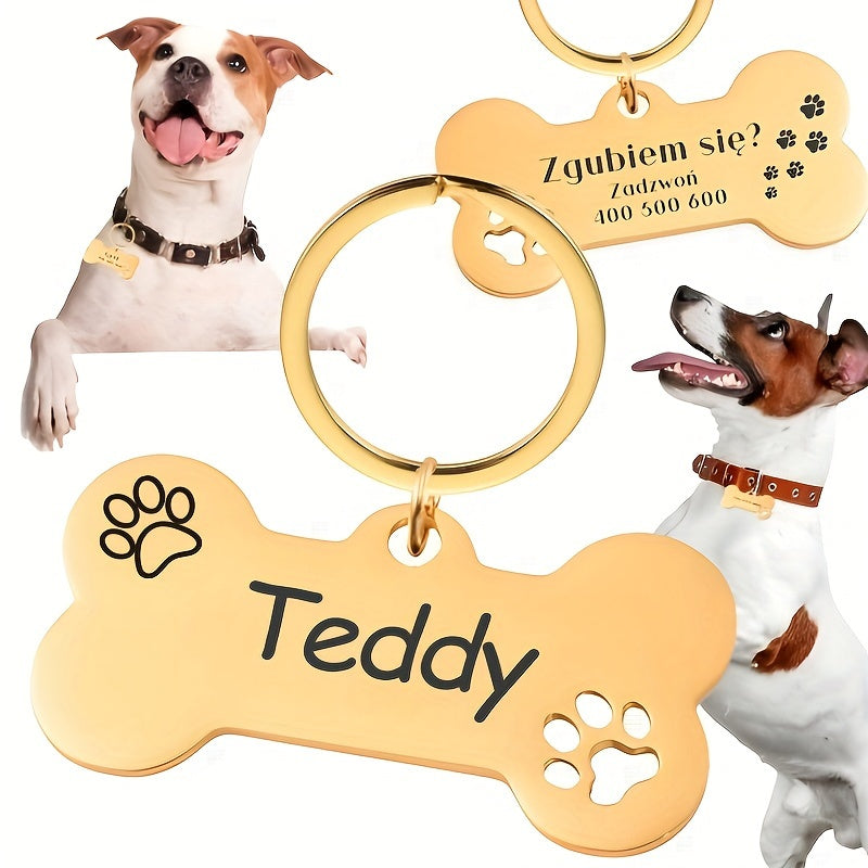 Customized Pet Tag – Golden / Silvery (C3)