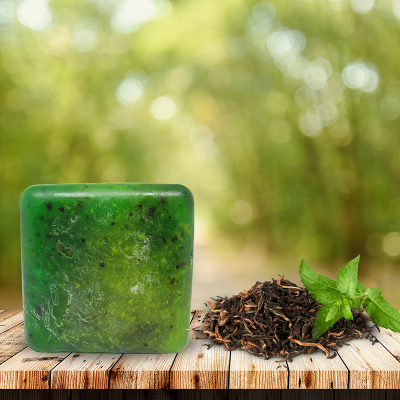 RIMURIMU Handmade Galaxy Green Tea Designer Bath Soap