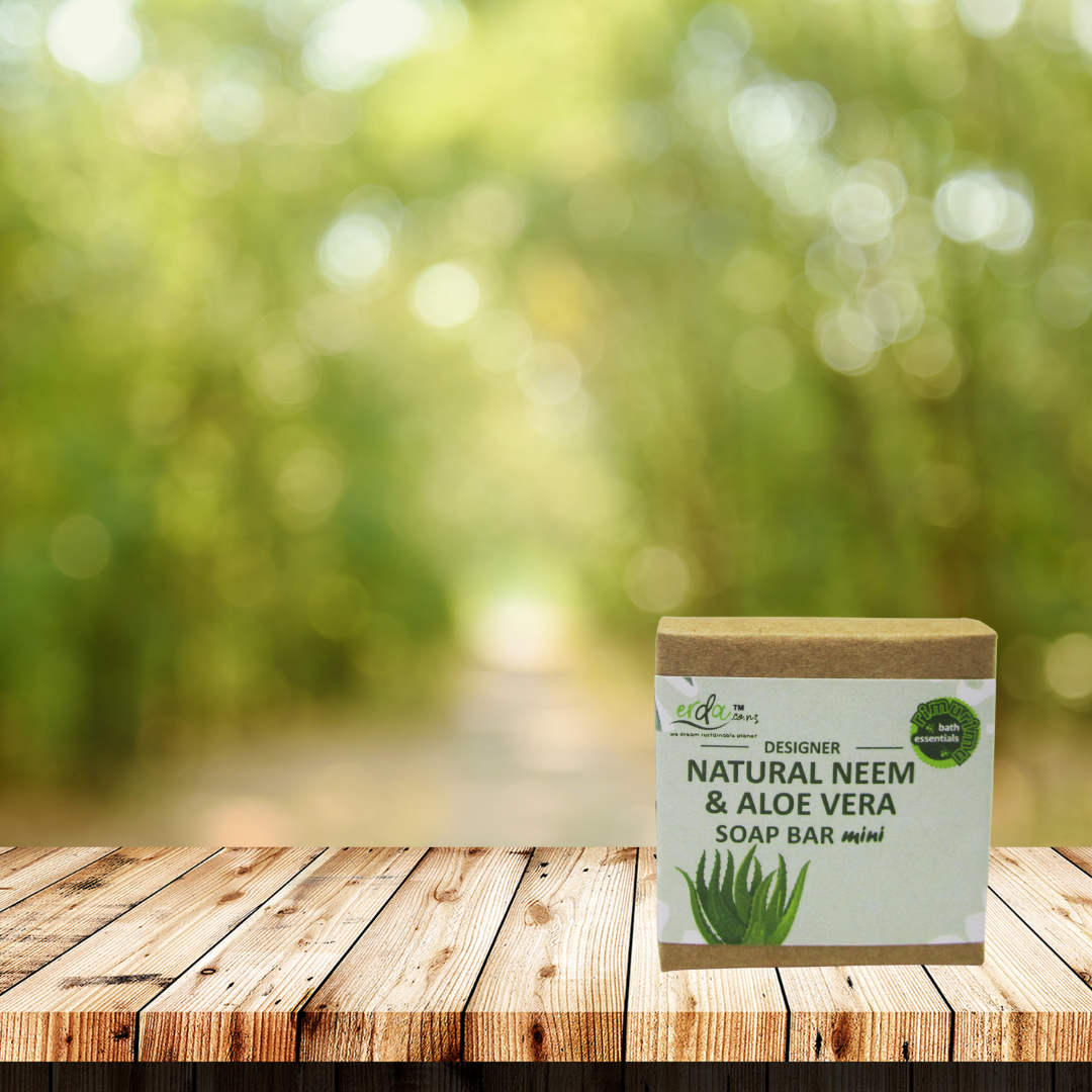 RIMURIMU Handmade Natural Neem & Aloe Vera Designer Bath Soap MINI