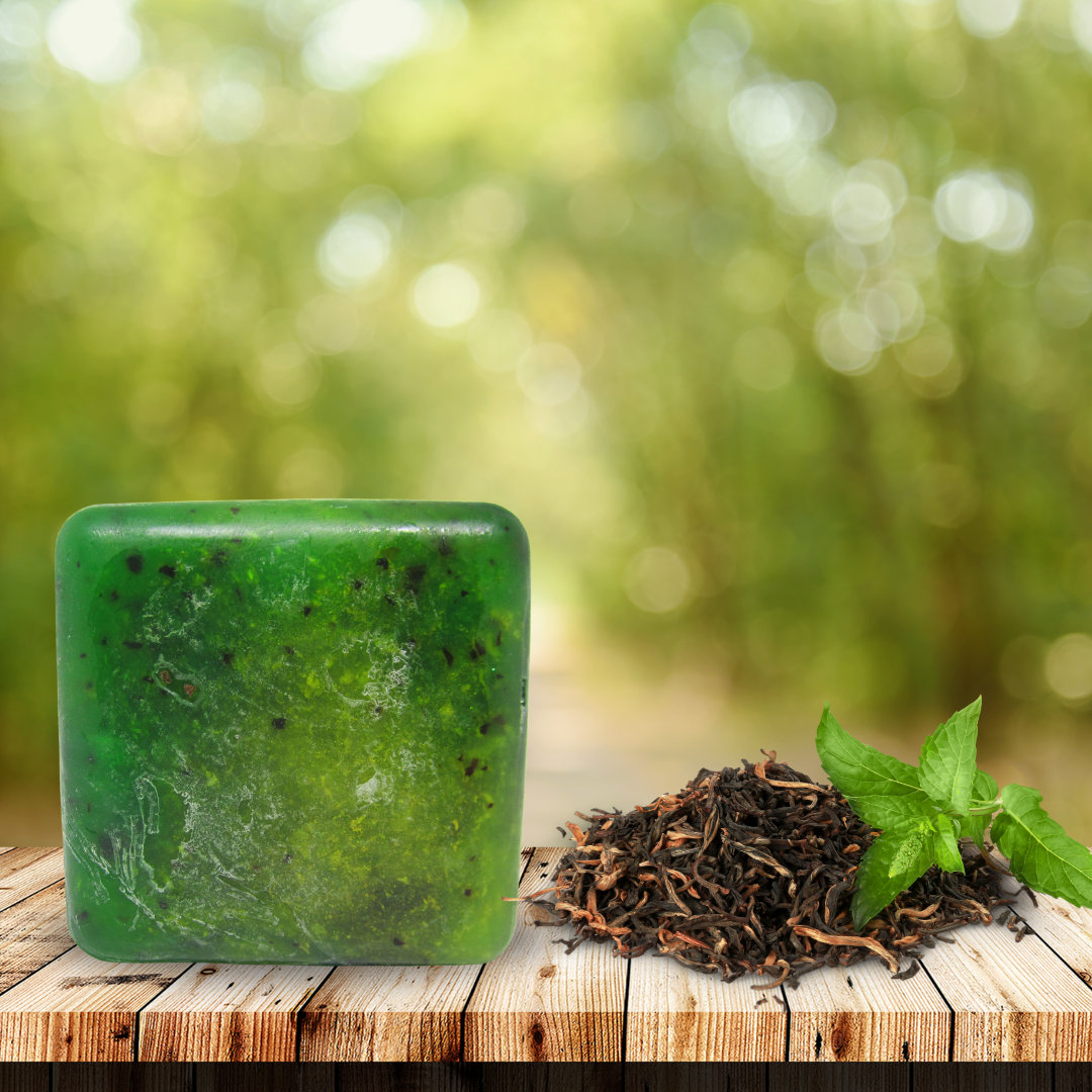 RIMURIMU Handmade Galaxy Green Tea Designer Bath Soap