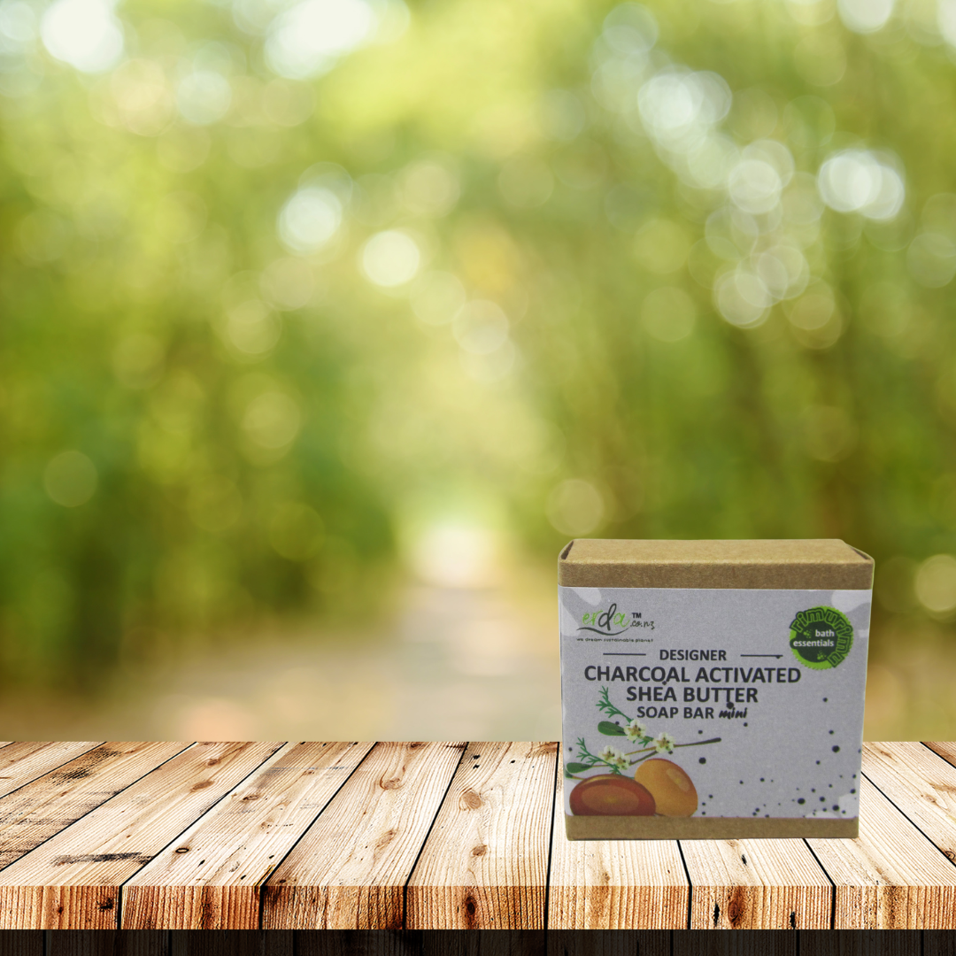 RIMURIMU Handmade Charcoal Activated Shea Butter Designer Bath Soap MINI
