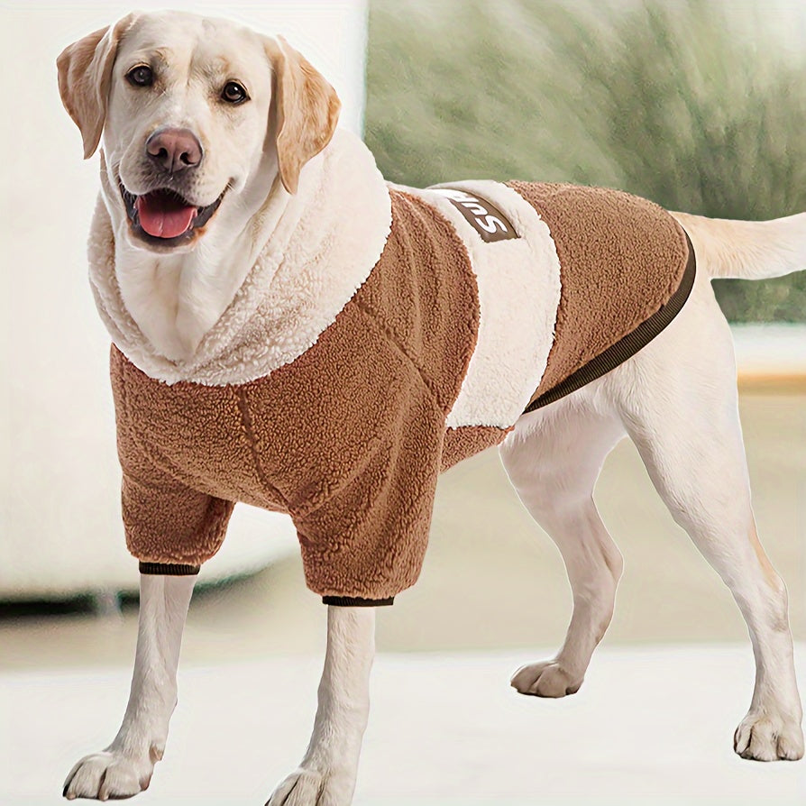 Cozy Dog Sweater Hoodie with Superpet Design, Warm Pullover for Medium to Large Breeds