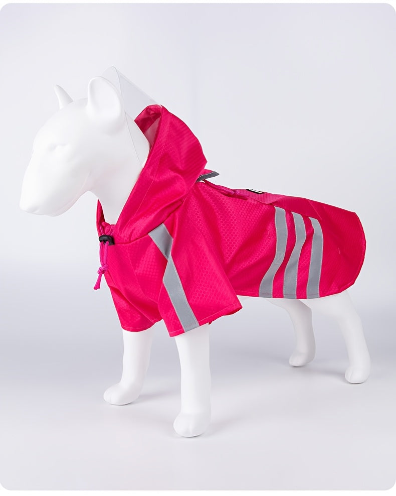 Water-Resistant Dog Raincoat with Easy Button Closure