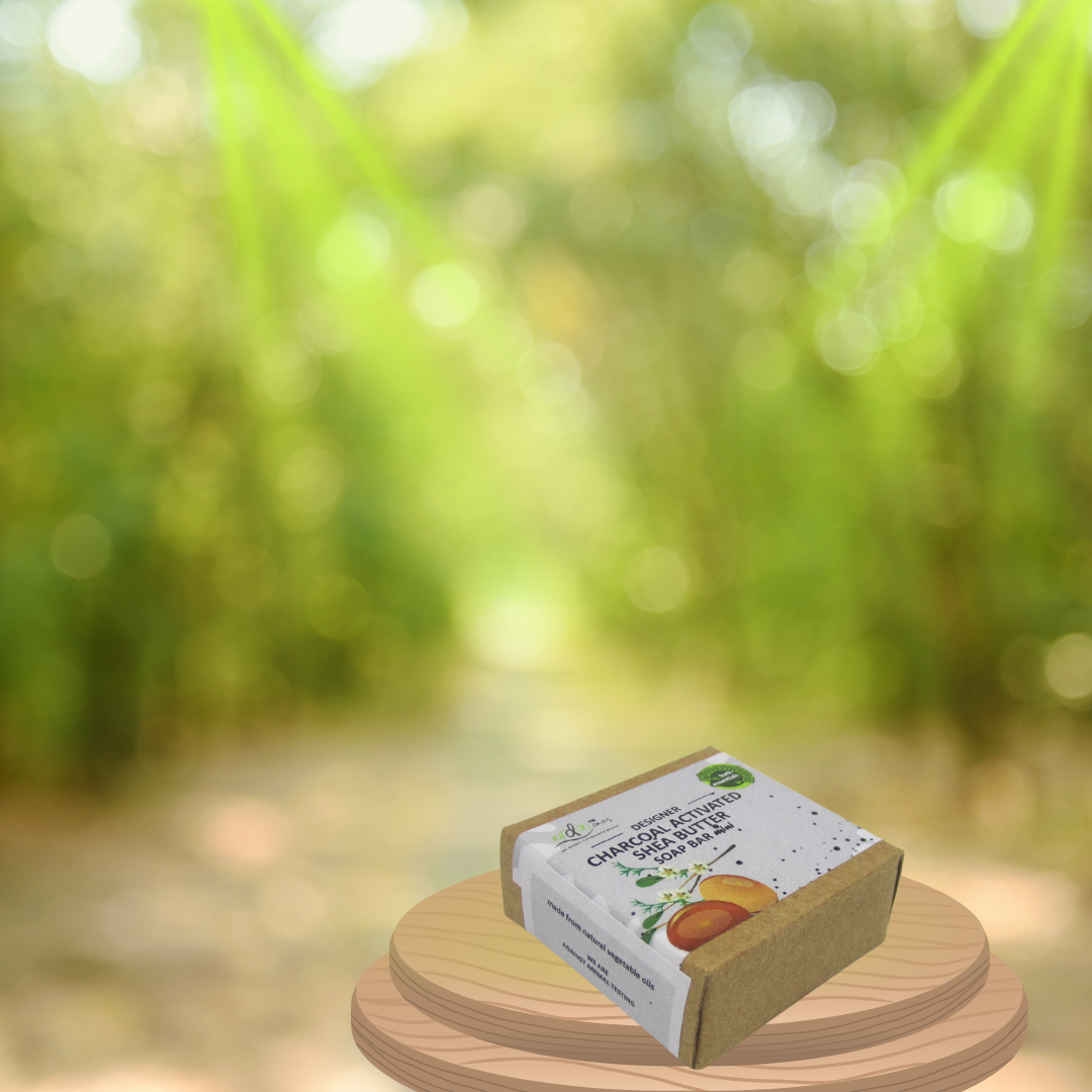 RIMURIMU Handmade Charcoal Activated Shea Butter Designer Bath Soap MINI