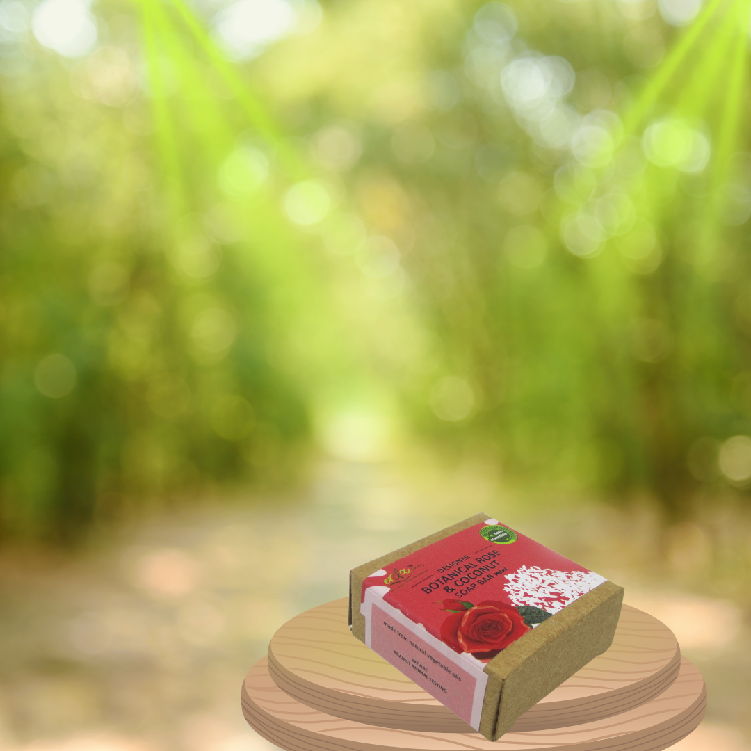 RIMURIMU Handmade Botanical Rose & Coconut Designer Bath Soap MINI