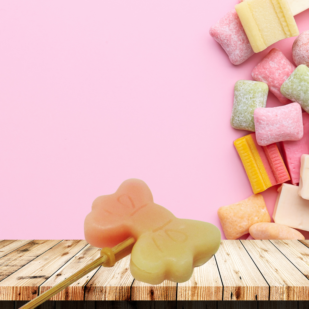 RIMURIMU Handmade Kids Pink Butterfly Candy Natural Soap