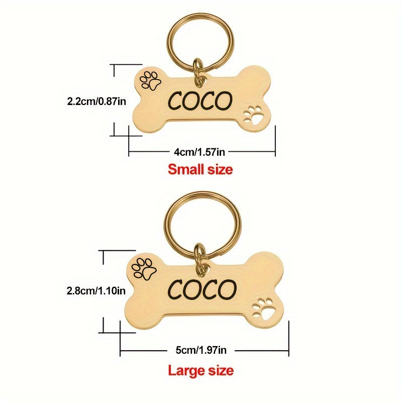 Customized Pet Tag – Golden / Silvery (C3)