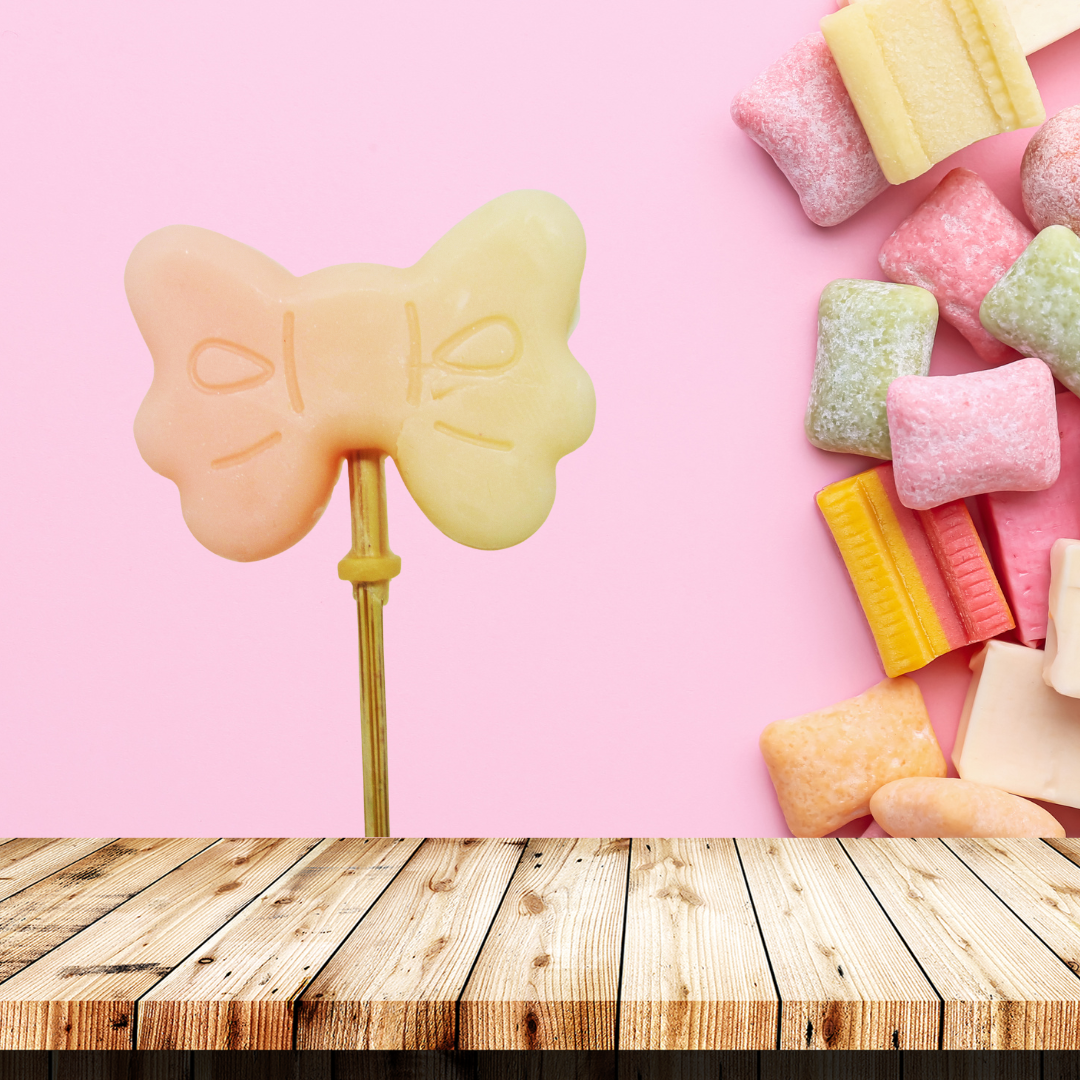RIMURIMU Handmade Kids Pink Butterfly Candy Natural Soap