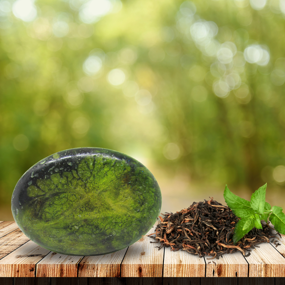 RIMURIMU Handmade Galaxy Green Tea Designer Bath Soap