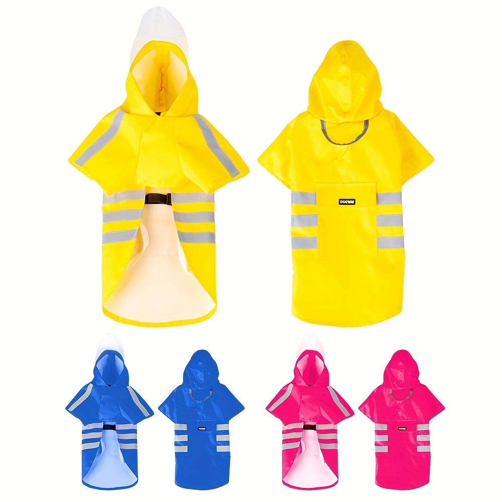 Water-Resistant Dog Raincoat with Easy Button Closure