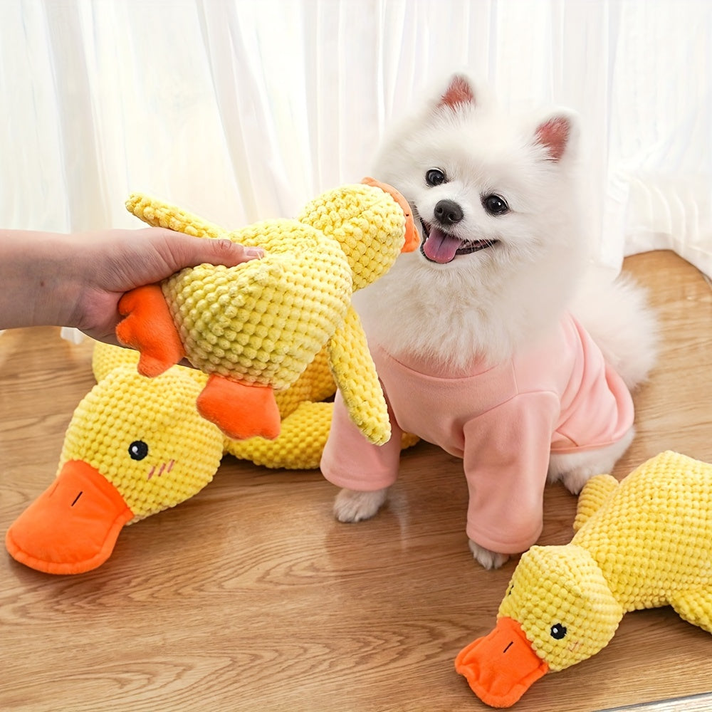 SweetS Large Dog Chew Toy – Heavy-Duty Plush Duck with Squeaker for All Breeds