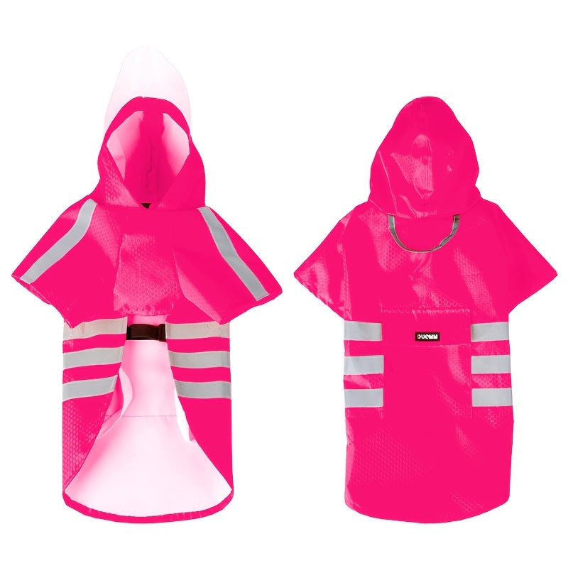Water-Resistant Dog Raincoat with Easy Button Closure