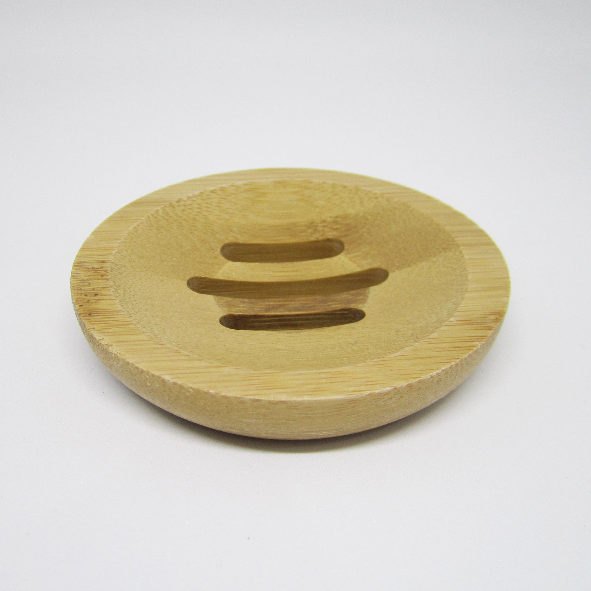 Natural Bamboo Soap Tray - Round Shaped
