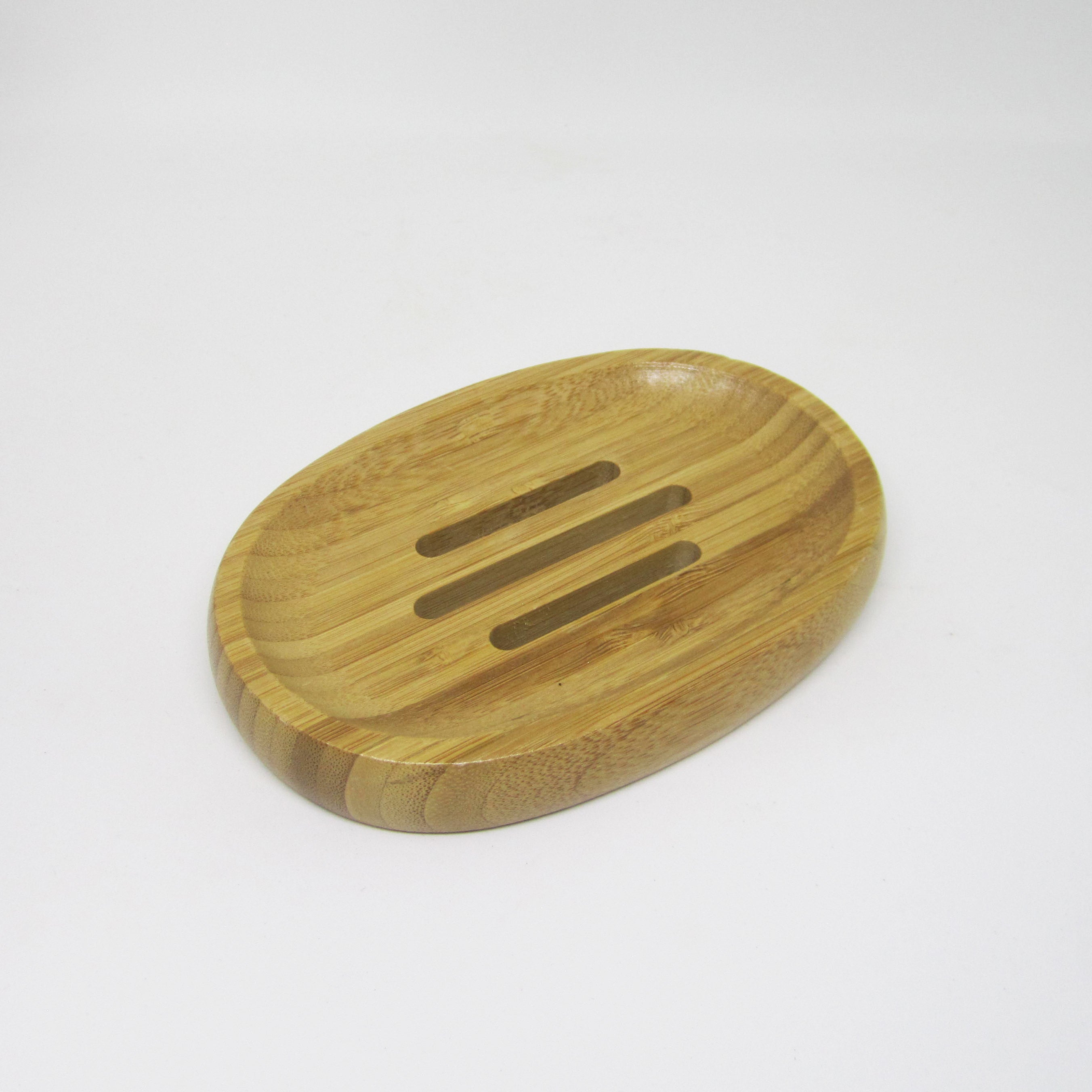 Natural Bamboo Oval Shape Soap Tray - BIG