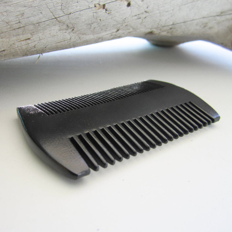 Sandalwood Men Beard Hair Comb (Narrow & Broad Teeth) - Black