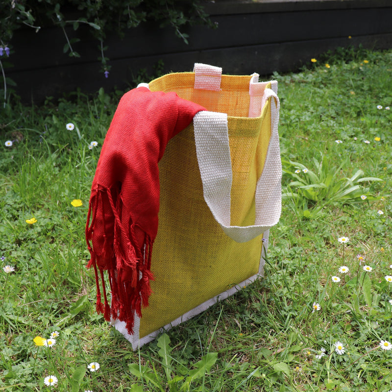 Jute Handbag - Yellow