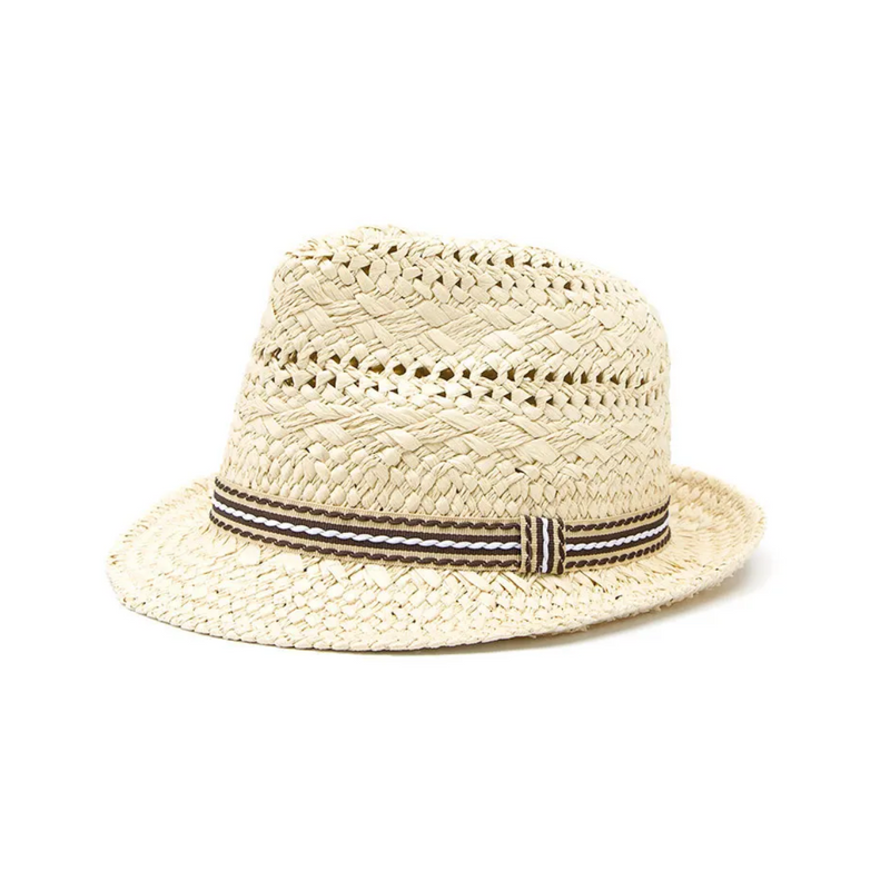 Handmade woven retro sun hat - Cream - KIDS
