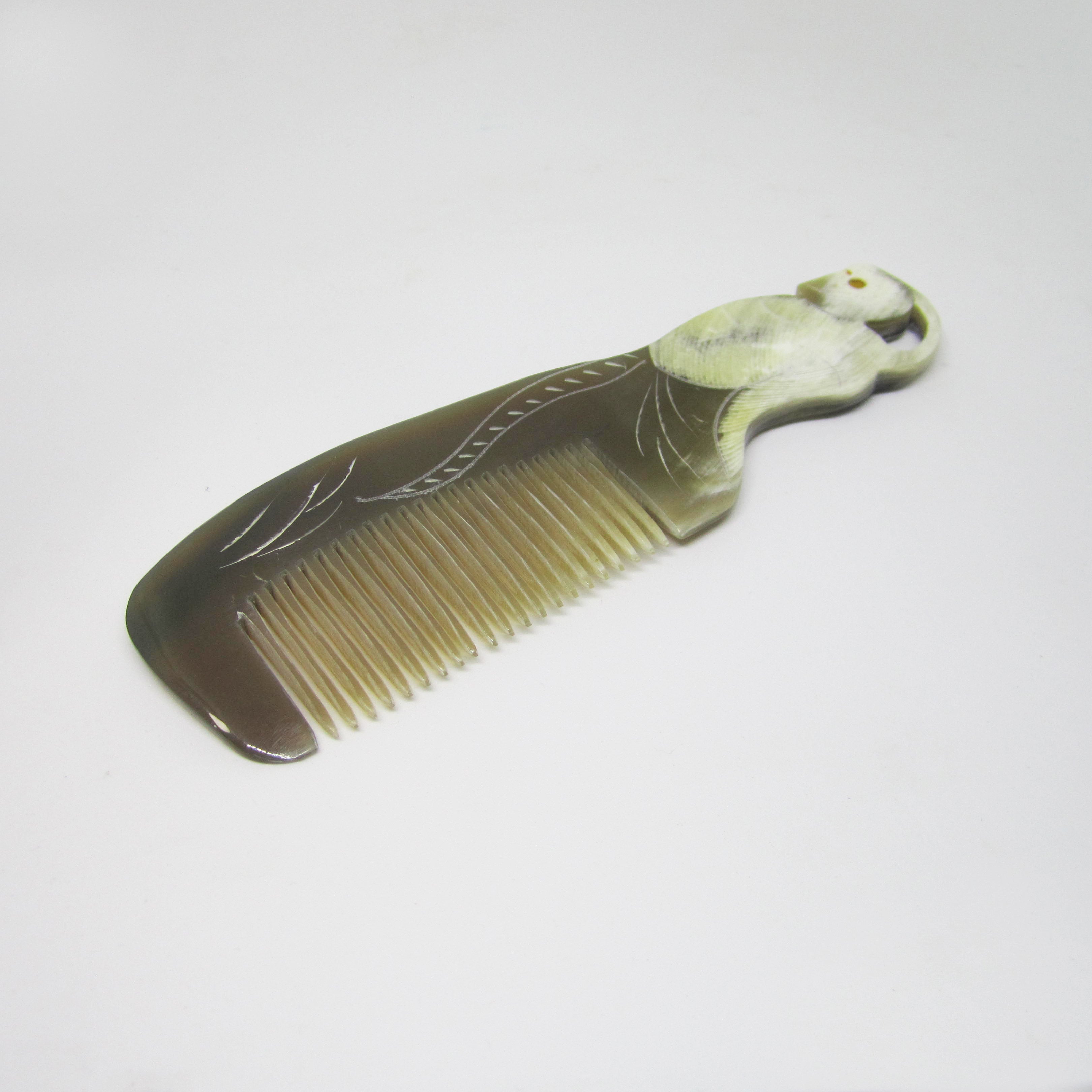 Tibet Hand Carved Yak Horn Combs - 15 (Monkey)