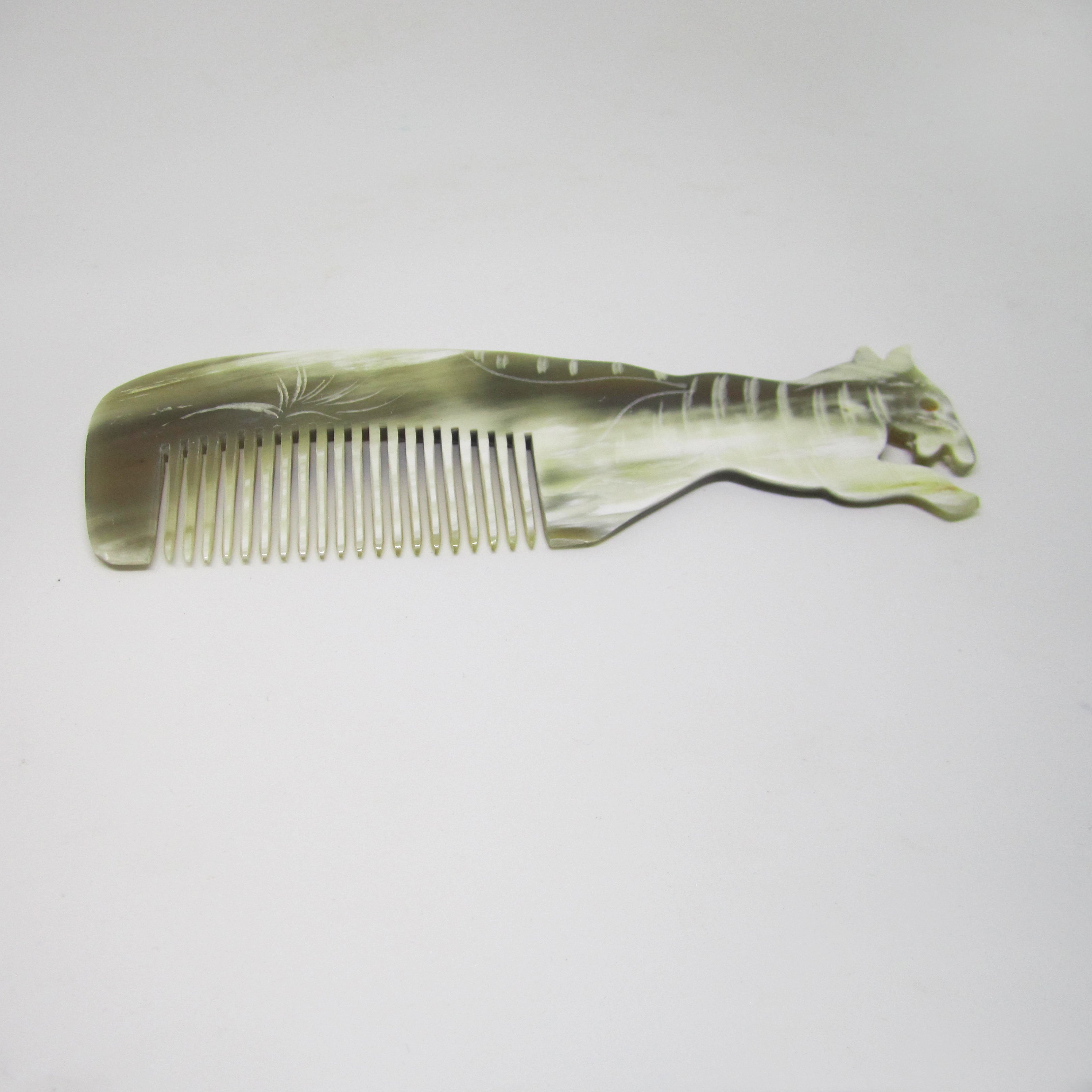 Tibet Hand Carved Yak Horn Combs - 6 (Horse)
