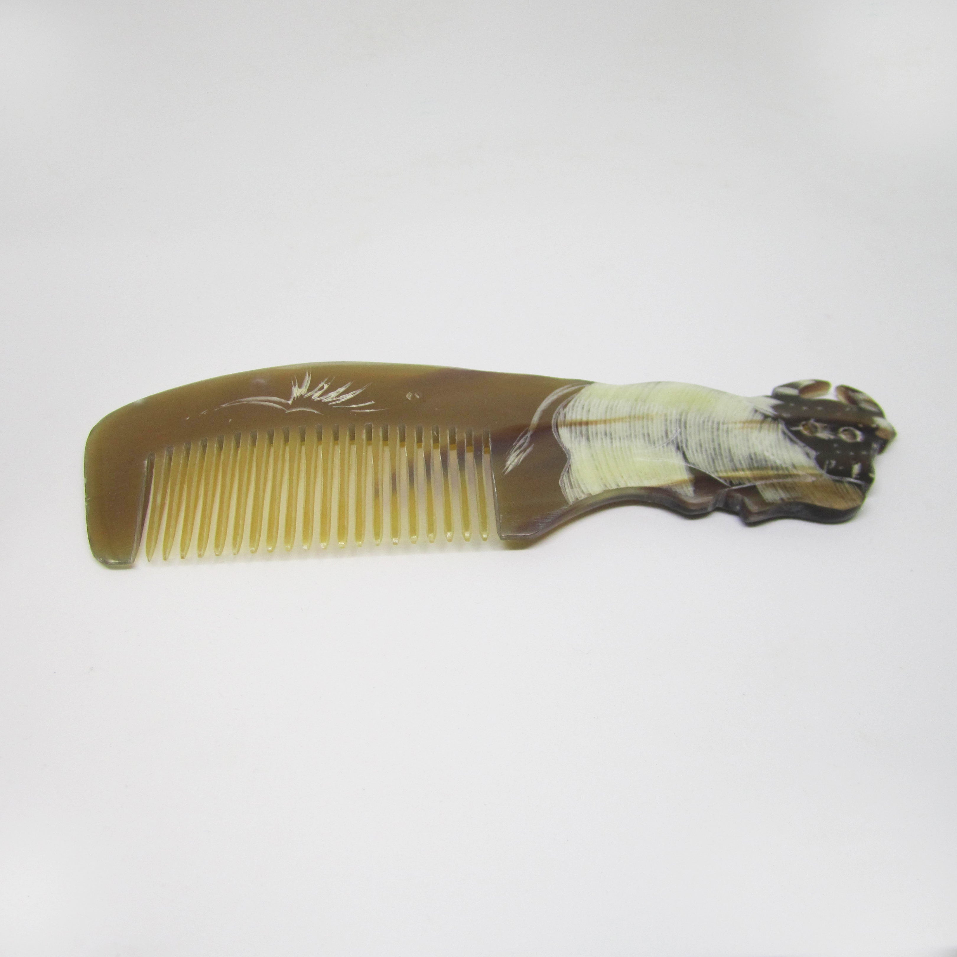 Tibet Hand Carved Yak Horn Combs - 10 (Cow)