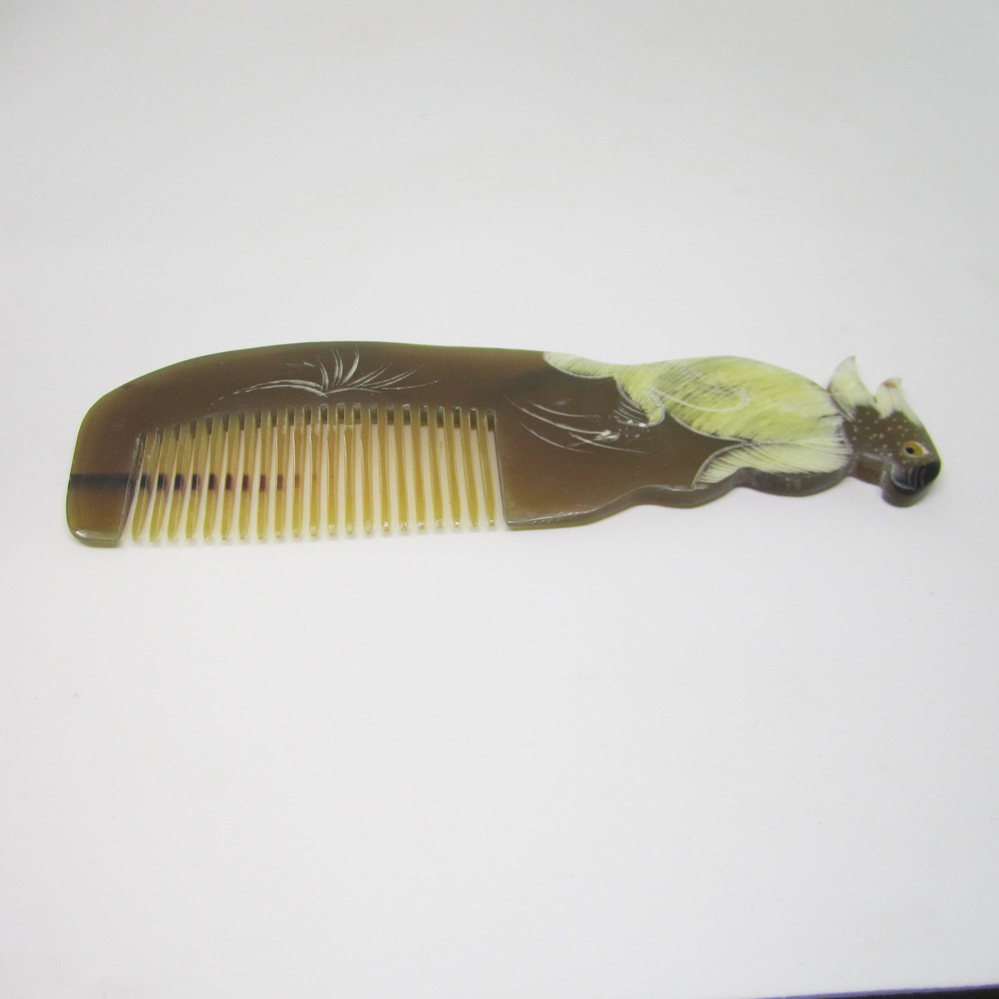 Tibet Hand Carved Yak Horn Combs - 11 (Rabbit)