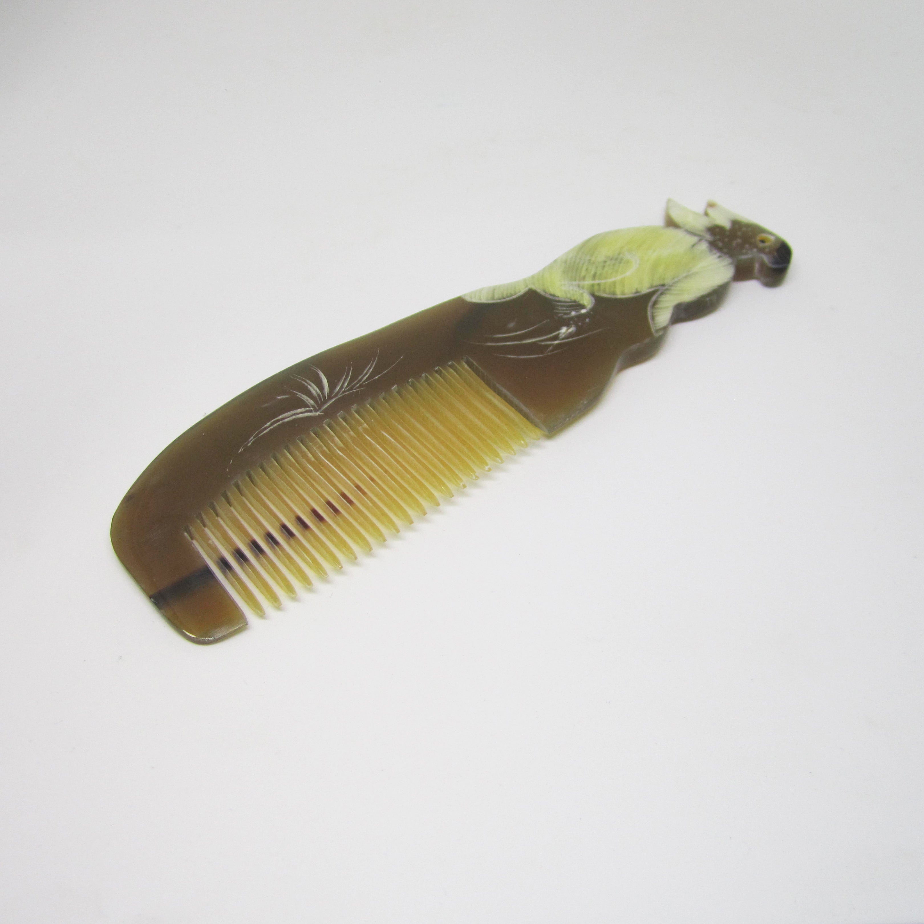 Tibet Hand Carved Yak Horn Combs - 11 (Rabbit)