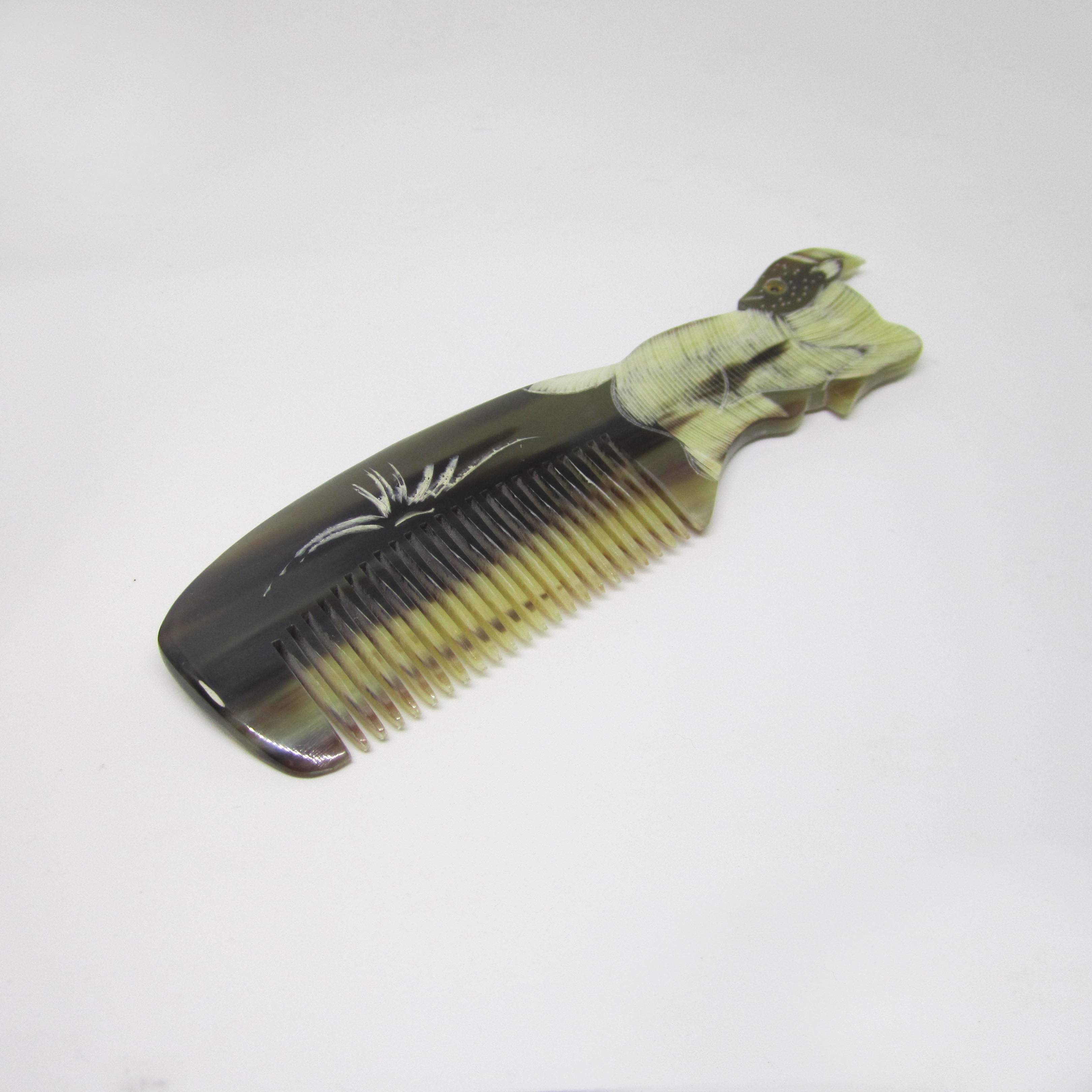 Tibet Hand Carved Yak Horn Combs - 16 (Sheep)