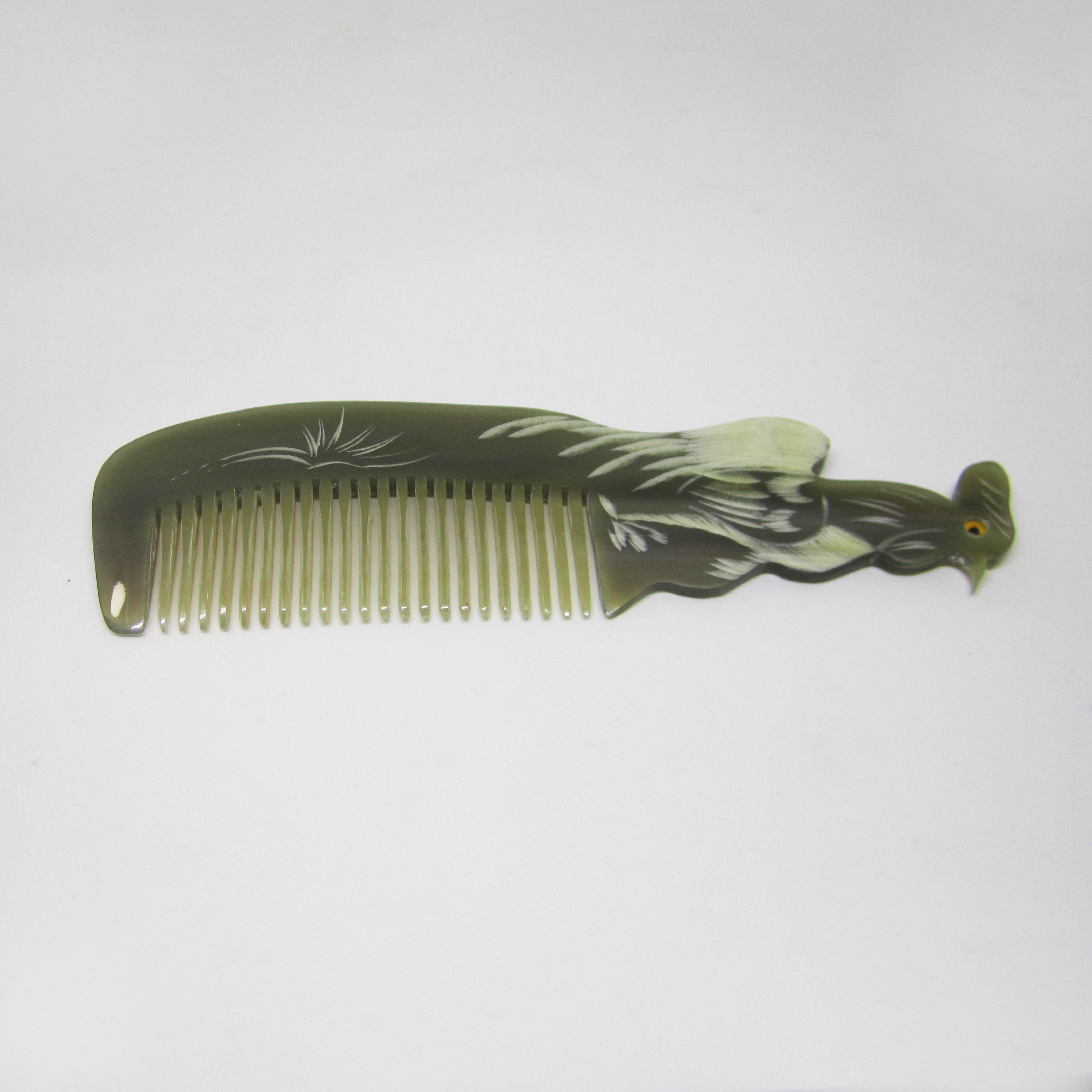 Tibet Hand Carved Yak Horn Combs - 13 (Hen)