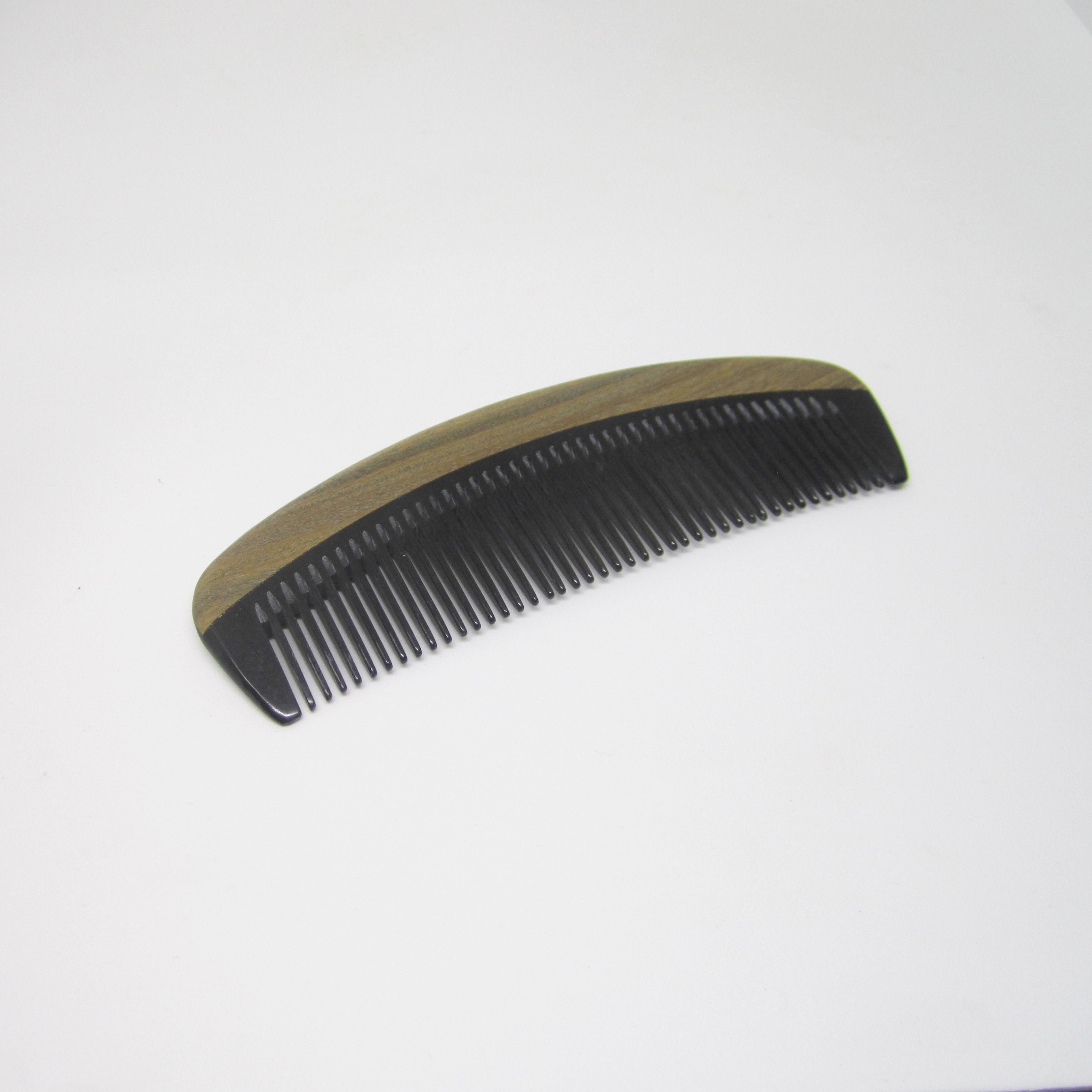 Tibet Hand Carved Yak Horn Combs Designer Comfort Held - Style 3