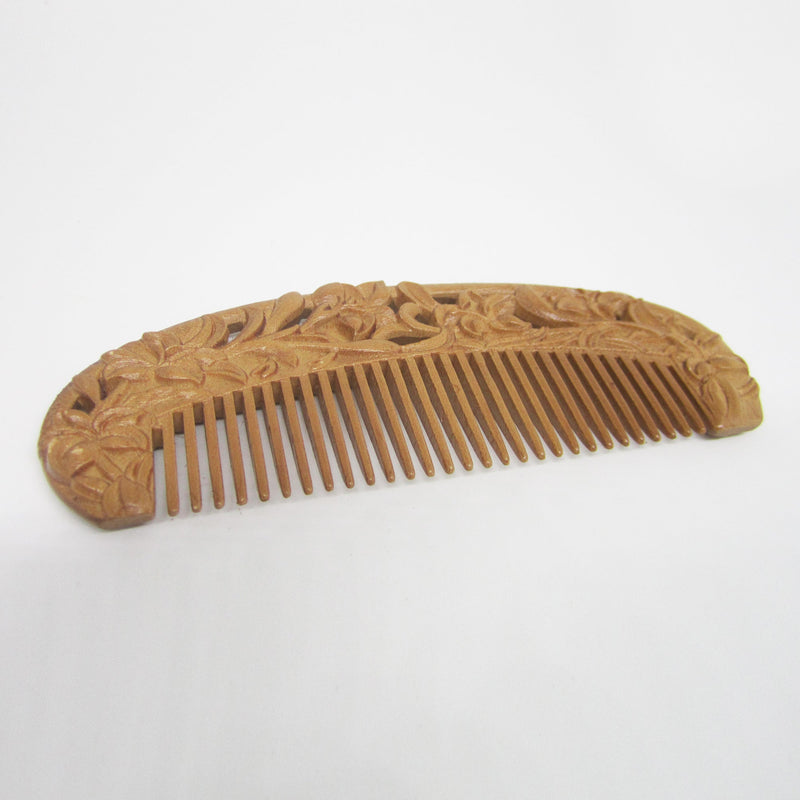 Natural Peach Wood comb (Vintage Floral Series)
