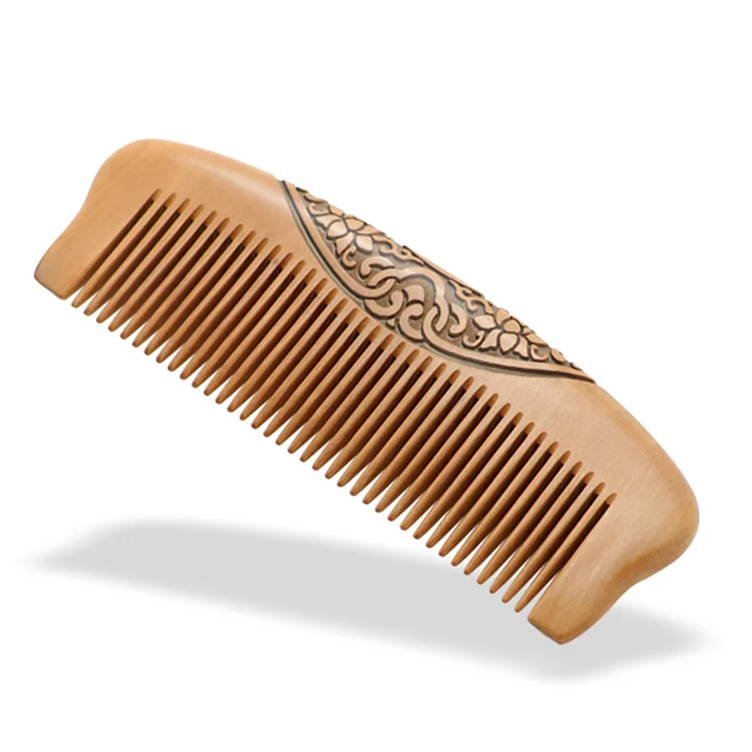 Handmade Sandalwood Top Ethnic Design Etched Regular Comb