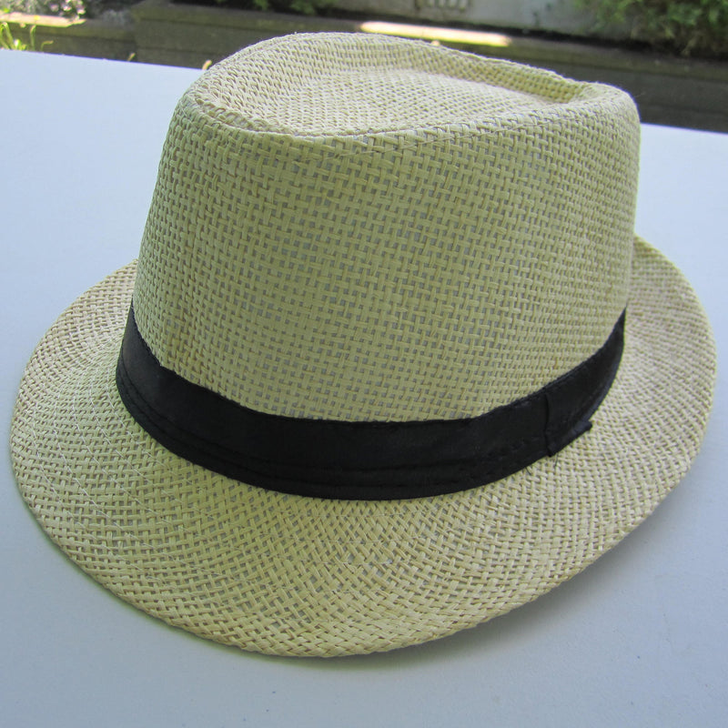 Men Cowboy Straw Hat - Cream