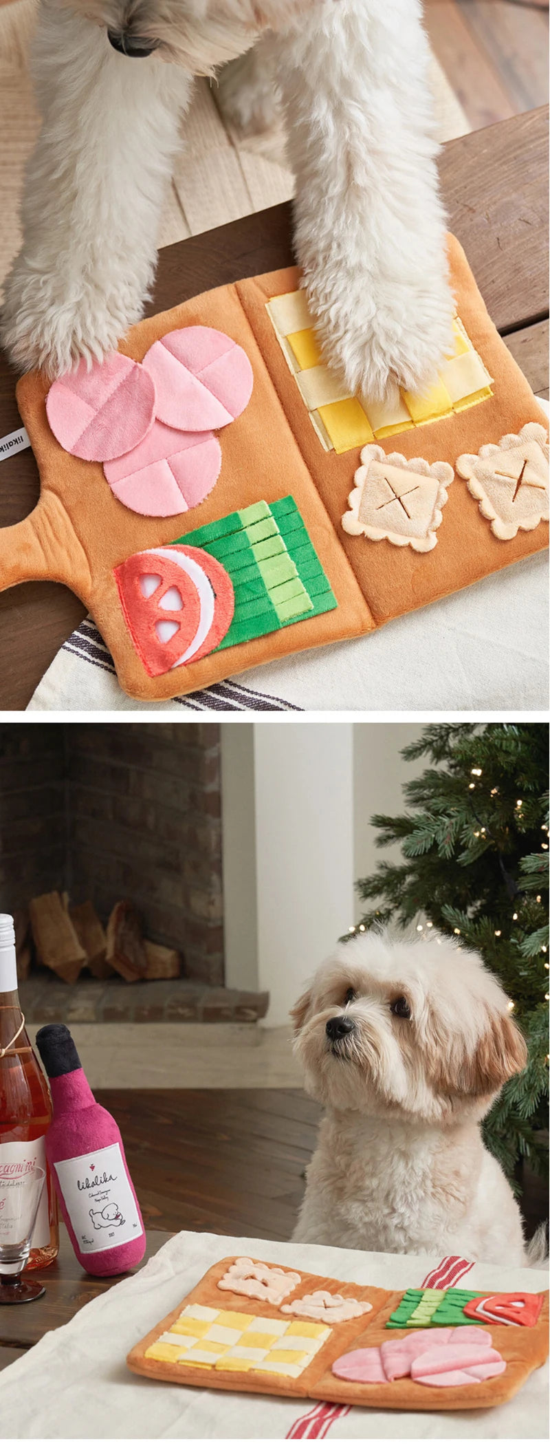 Menu Shape Cute Hidden Food Smell Mat Training Puzzle Dog Slow Food Mat Detoxing Physical Consumption Interactive Pet Smell Toy