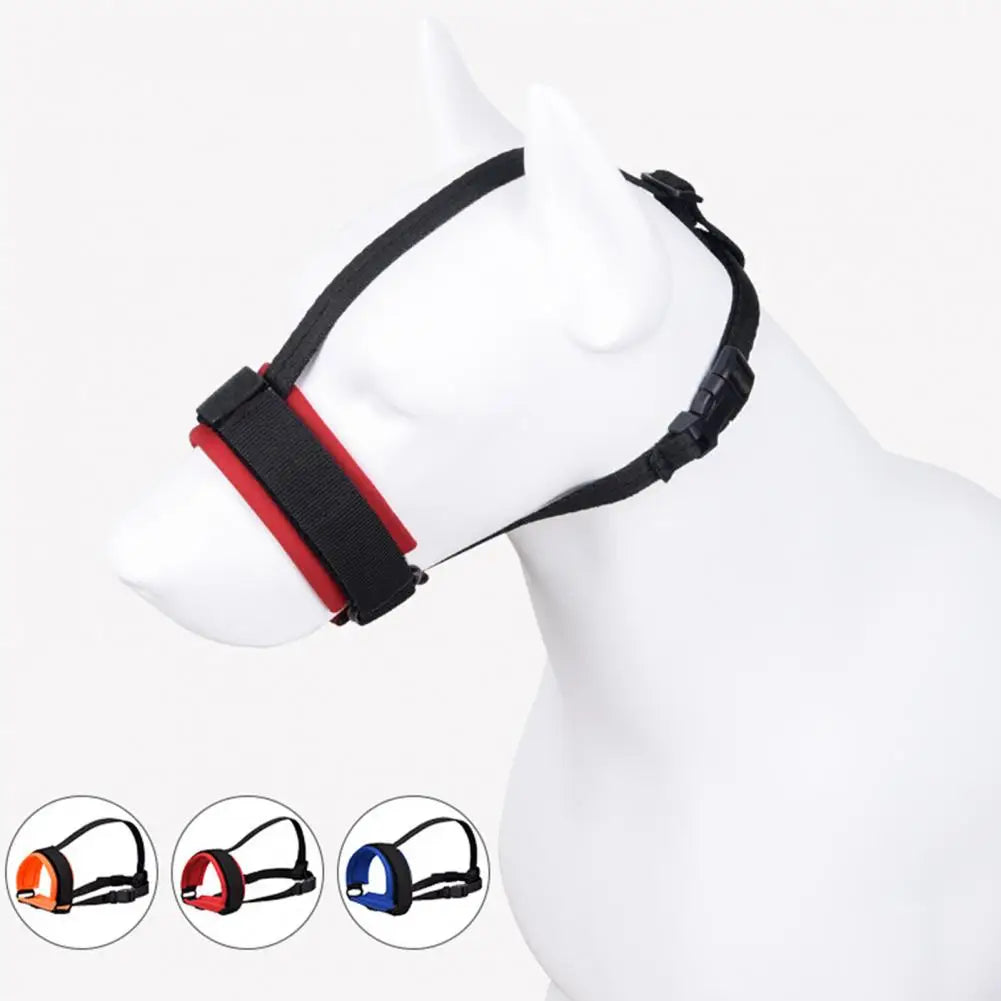 Adjustable Dog Muzzle Buckle Design Breathable Elastic Soft Nylon Puppy Anti-Biting Mouth Cover for Small Medium Large Dogs