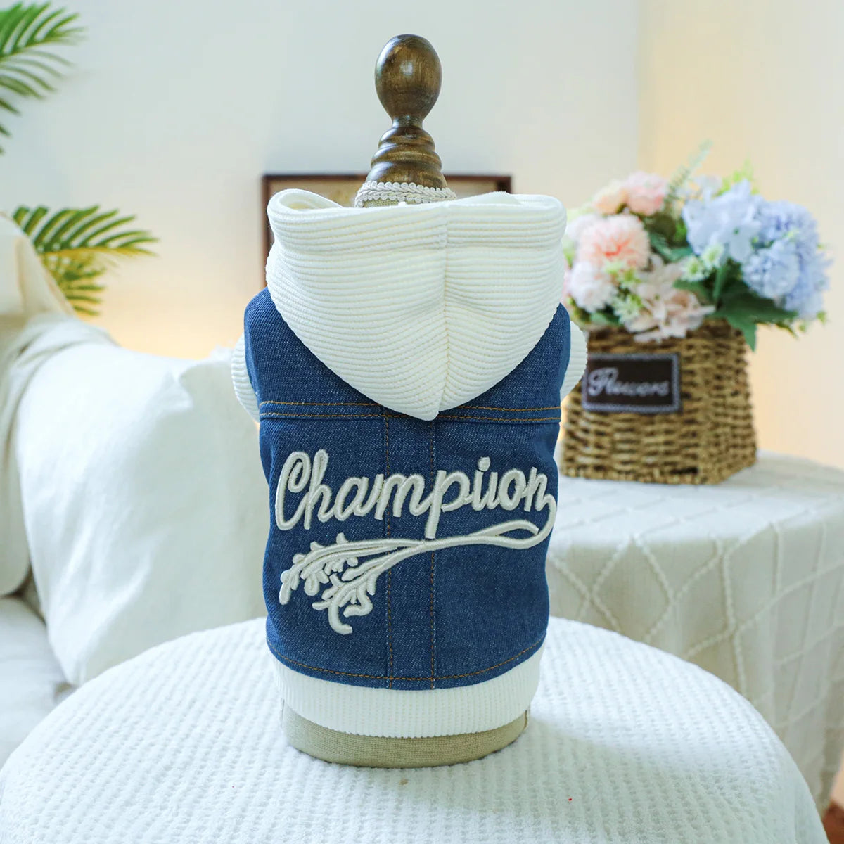 1PC Pet Clothing Spring and Autumn Velvet Handsome Champion Cowboy Hat Coat Suitable for Small and Medium sized Dogs