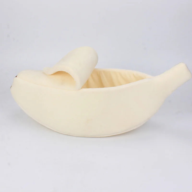 Banana shaped pet bed house - multicolor