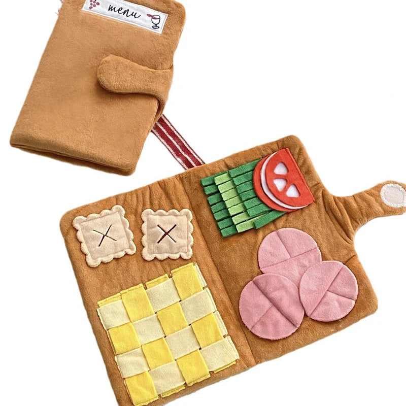 Menu Shape Cute Hidden Food Smell Mat Training Puzzle Dog Slow Food Mat Detoxing Physical Consumption Interactive Pet Smell Toy