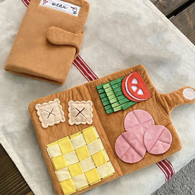 Menu Shape Cute Hidden Food Smell Mat Training Puzzle Dog Slow Food Mat Detoxing Physical Consumption Interactive Pet Smell Toy
