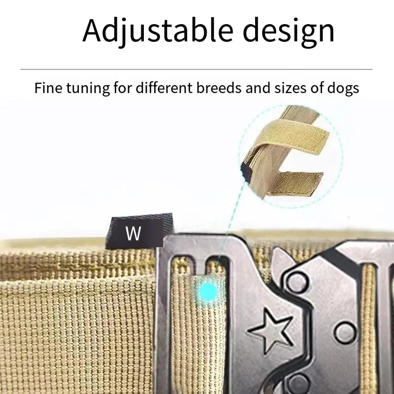 Durable Tactical Dog Collar Leash Pet Bungee Leash Durable Nylon Pet Training Collars With Handle Large Dogs French Bulldog