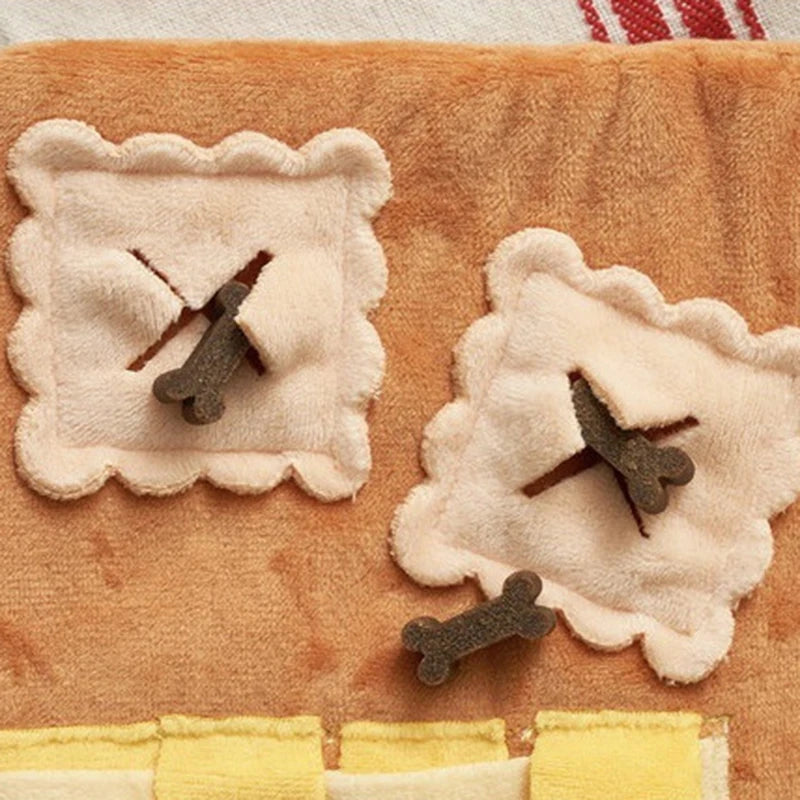 Menu Shape Cute Hidden Food Smell Mat Training Puzzle Dog Slow Food Mat Detoxing Physical Consumption Interactive Pet Smell Toy