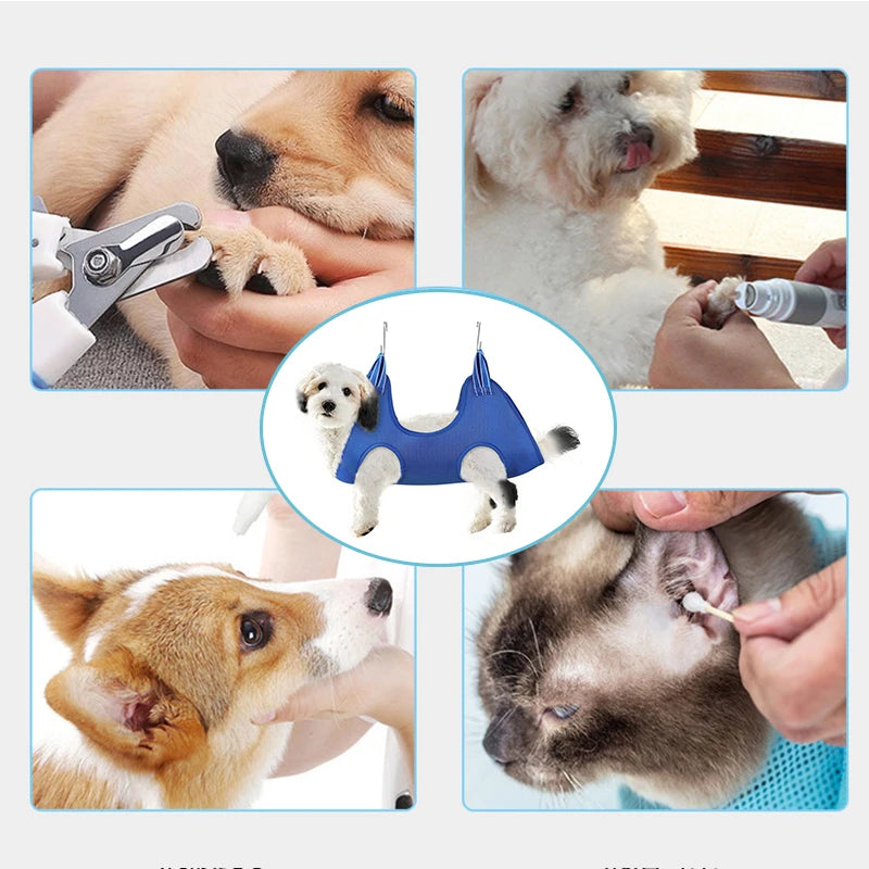 Pet Grooming Hammock Helper XS-L Cat Dog Hammock Dogs Repairing Nails In Beauty Hammock Restraint Bag Pet Accessories