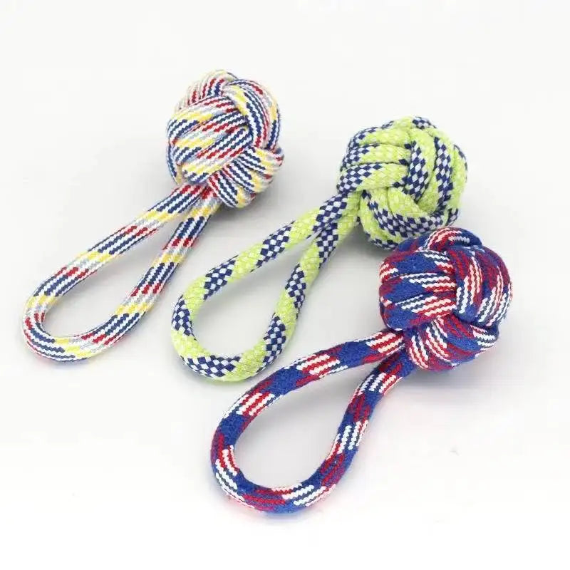 1PC Dog Toy Carrot Knot Rope Ball Cotton Rope Dumbbell Puppy Cleaning Teeth Chew Toy Durable Braided Bite Resistant Pet Supplies