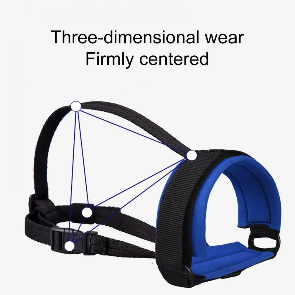 Adjustable Dog Muzzle Buckle Design Breathable Elastic Soft Nylon Puppy Anti-Biting Mouth Cover for Small Medium Large Dogs