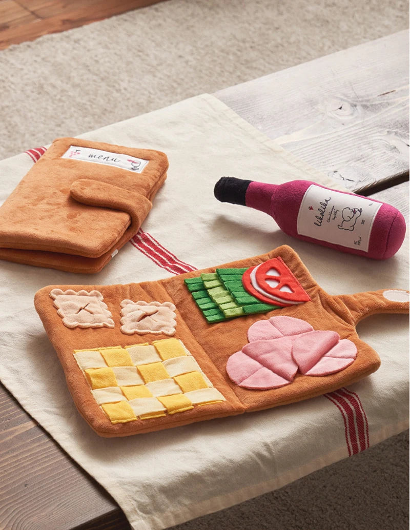 Menu Shape Cute Hidden Food Smell Mat Training Puzzle Dog Slow Food Mat Detoxing Physical Consumption Interactive Pet Smell Toy