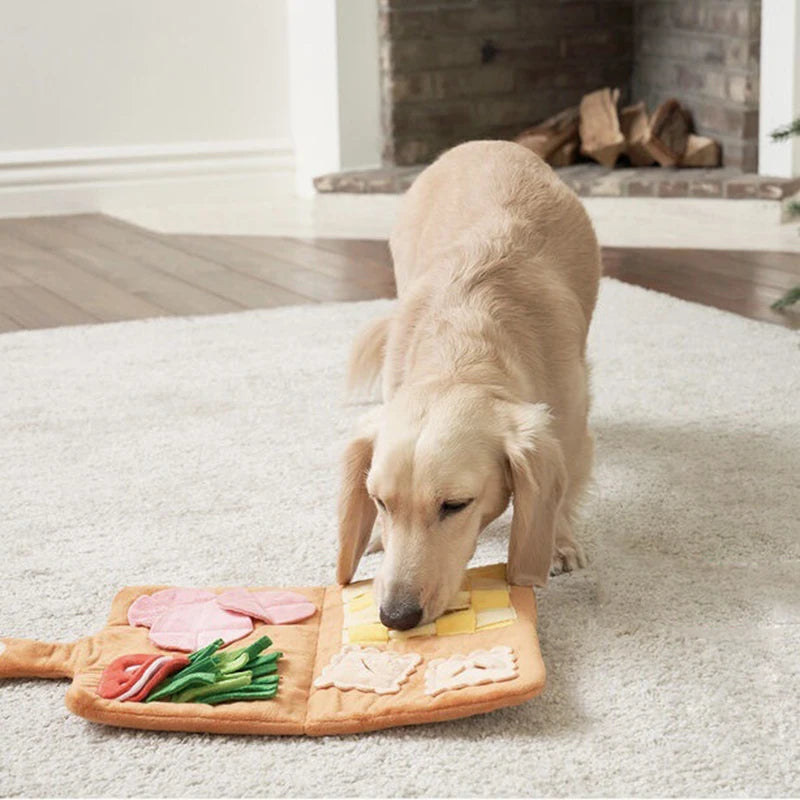 Menu Shape Cute Hidden Food Smell Mat Training Puzzle Dog Slow Food Mat Detoxing Physical Consumption Interactive Pet Smell Toy